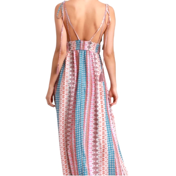 Lulu's Halter Maxi Length Dress Size L - Picture 15 of 16